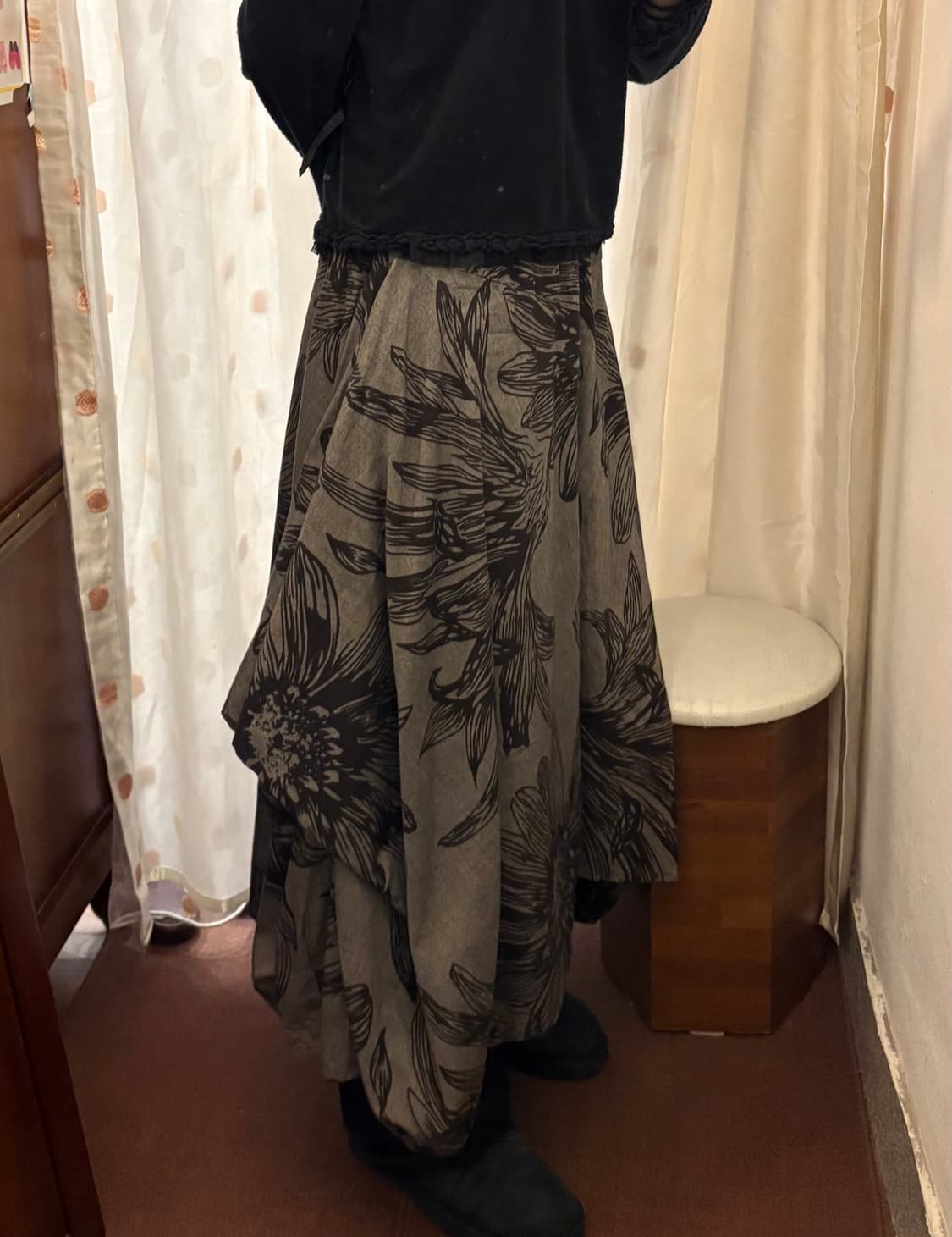 jpn vintage floral long skirt 상품이미지1