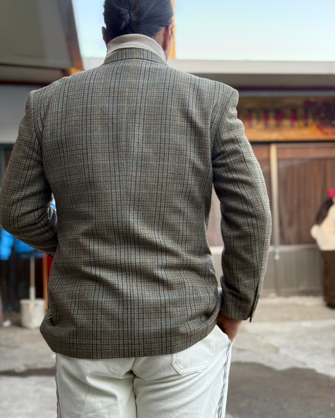 Dossy 코튼 블랜드 체크 테일러드 자켓 L 상품이미지9