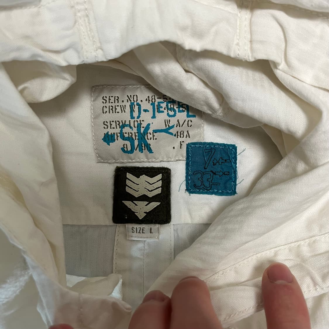 Diesel white hood shirt 상품이미지3