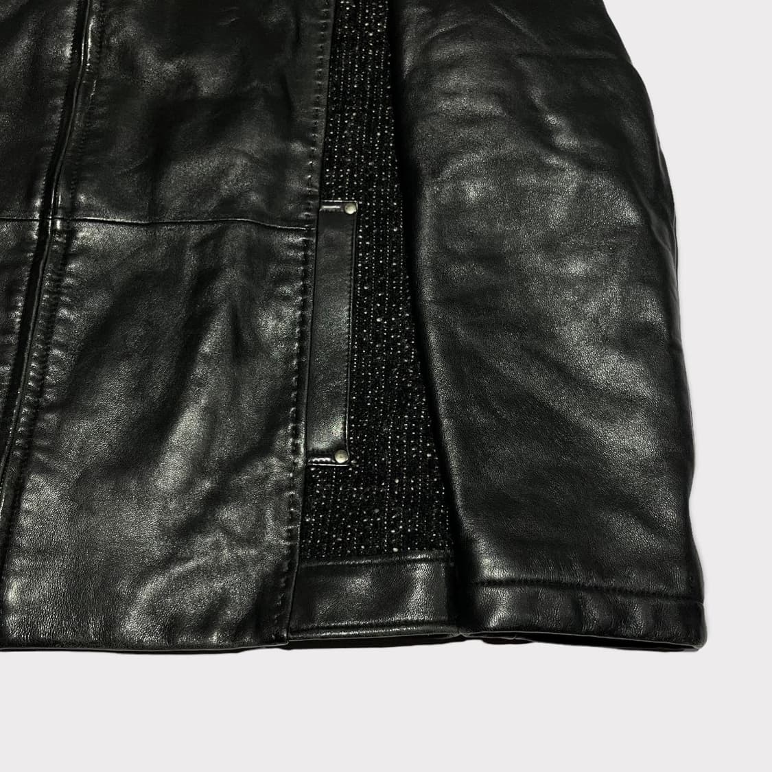 Lynx Wool mix leather zip up  상품이미지3