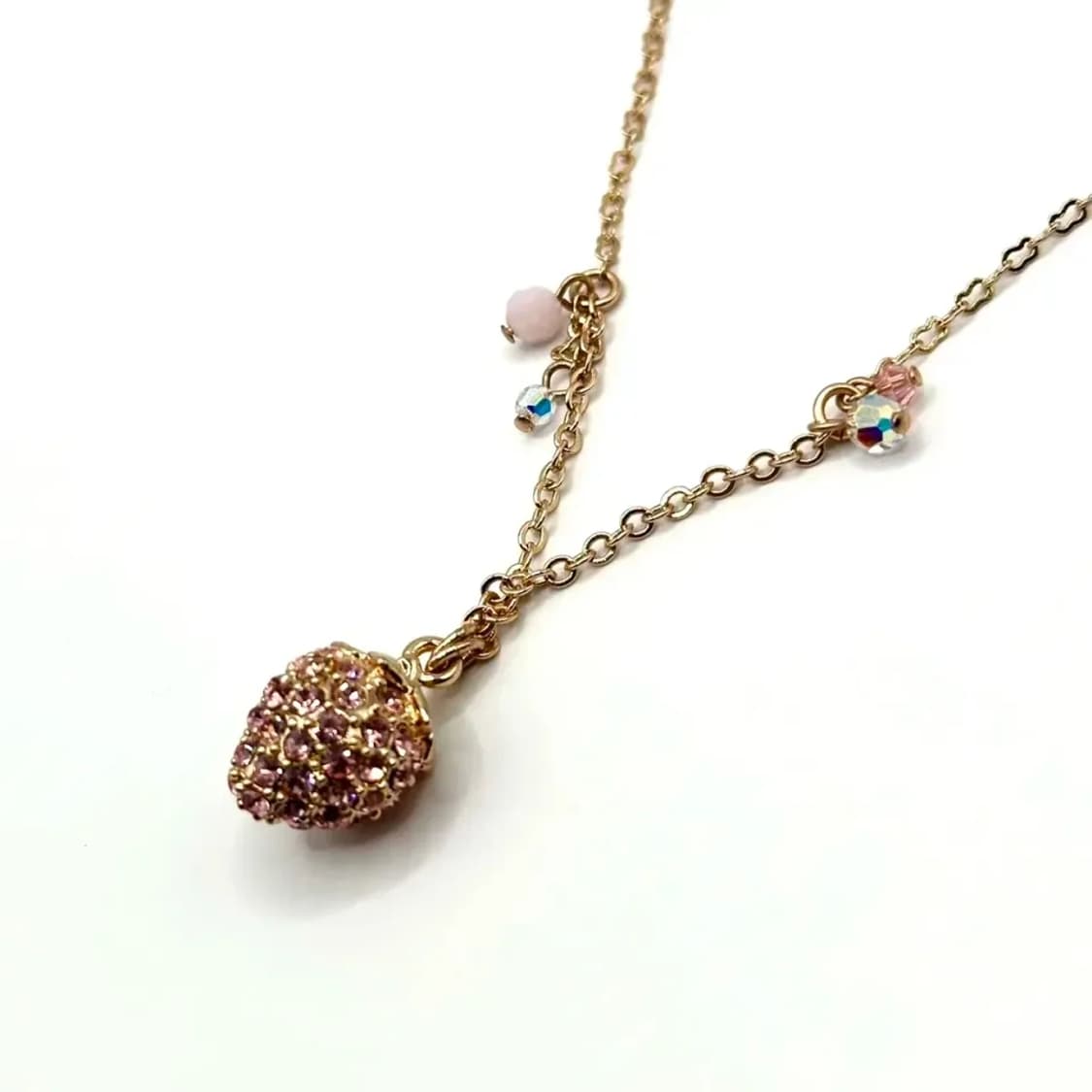 갸루st) 안나수이 핑크 딸기 목걸이  상품이미지1