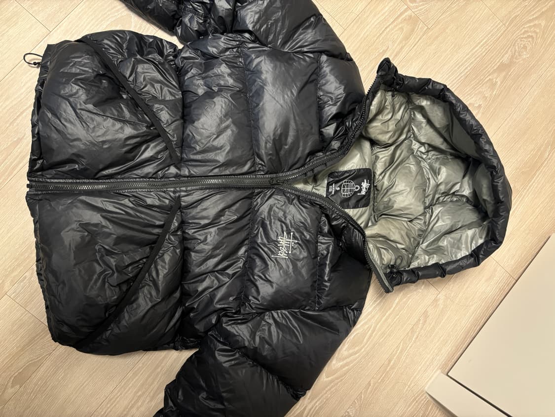 S 스투시 다운 파카 마이크로 립스탑 팬텀 패딩 블랙 판매 상품이미지1