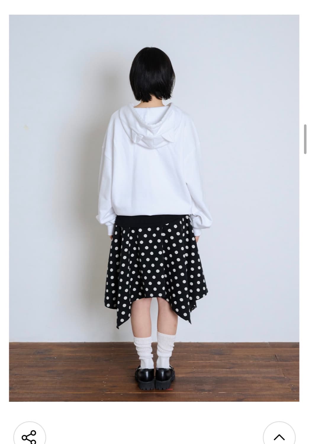 새상품 잇자바이브 미야오투웨이 후드집업 화이트 상품이미지2