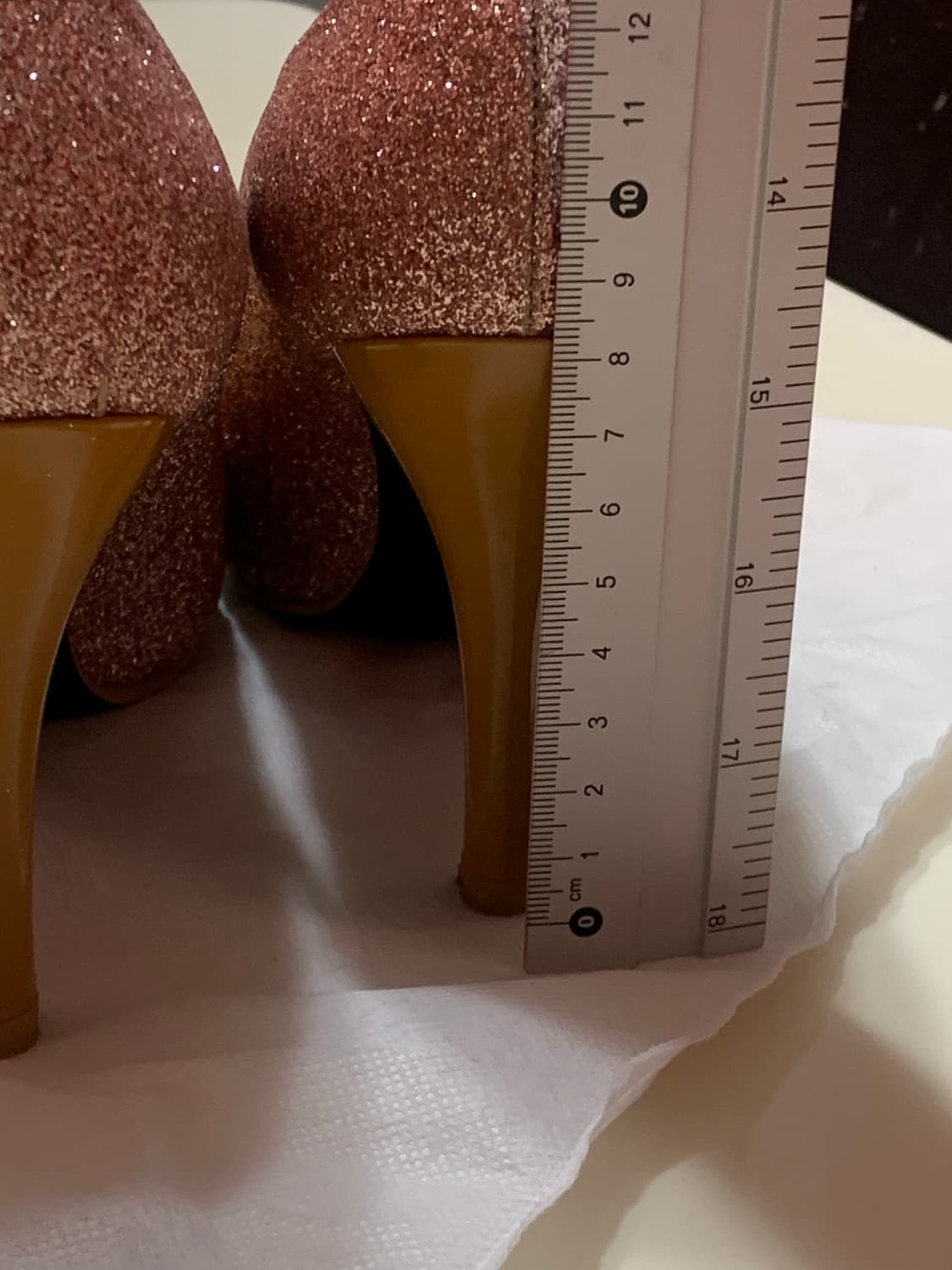 세라(SAERA) 핑크 글리터 오픈토 펌프스힐 235mm 상품이미지9