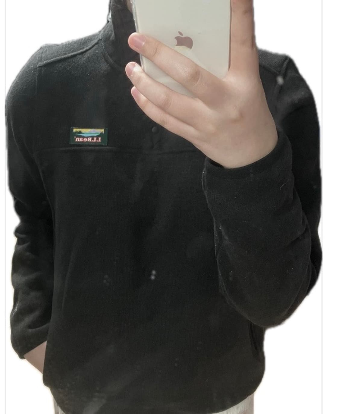 빈티지 엘엘빈 넥 버튼 기모 맨투맨 티 상품이미지1