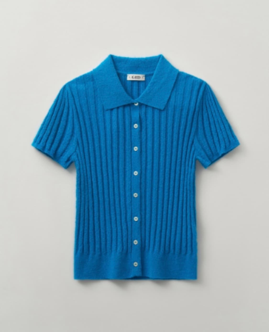 GED 게드 버튼 카라 니트 블루 S사이즈 (새상품, 택O) 상품이미지3