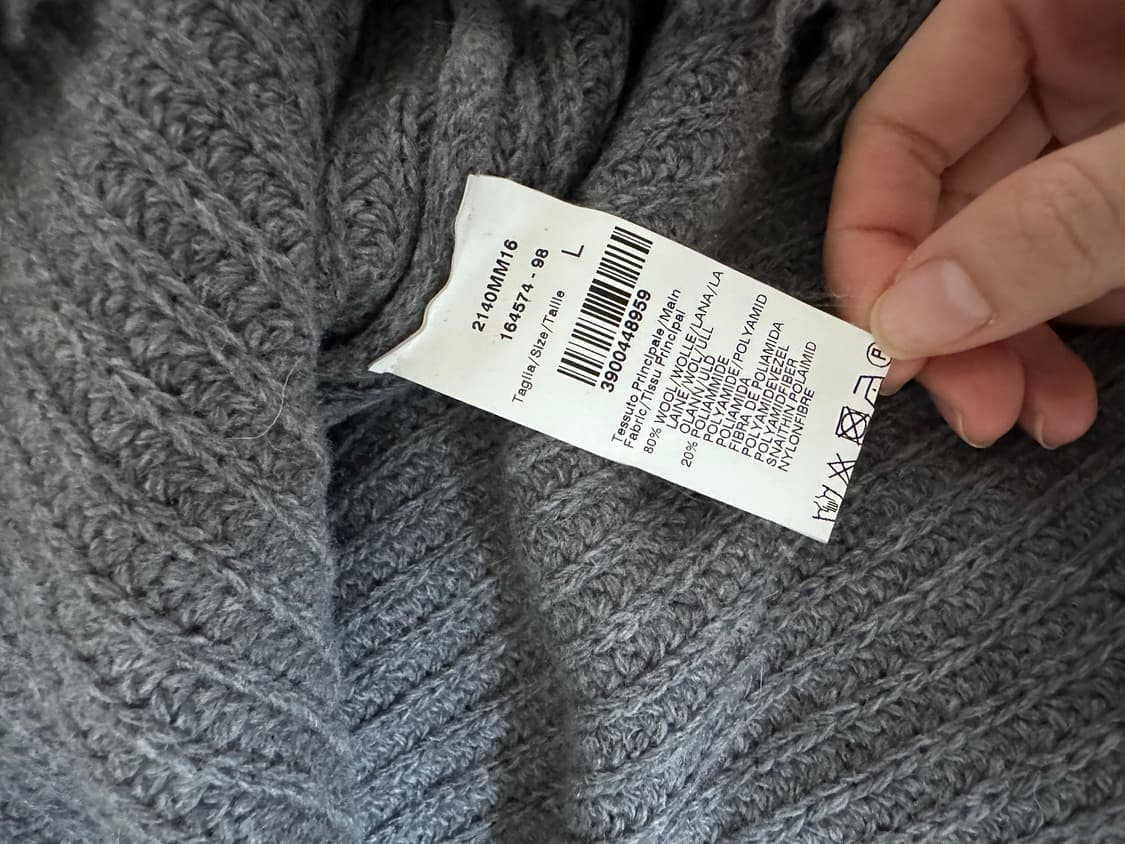 [MSGM] 디스트로이드 그레이 울니트 (L사이즈) 상품이미지4