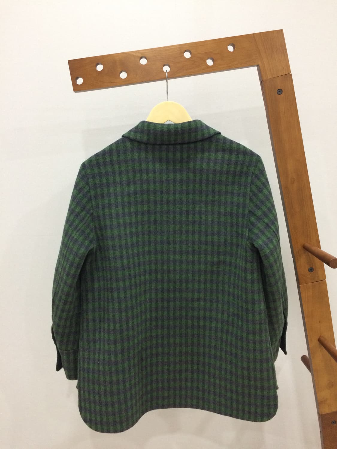 빈티지 체크패턴 미들코트 상품이미지2