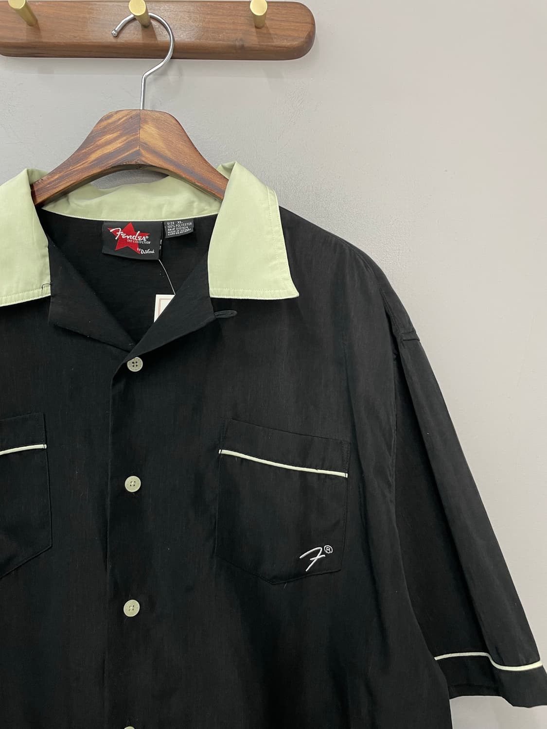 빈티지 폴리 배색 볼링 하프 셔츠 H2120 상품이미지3