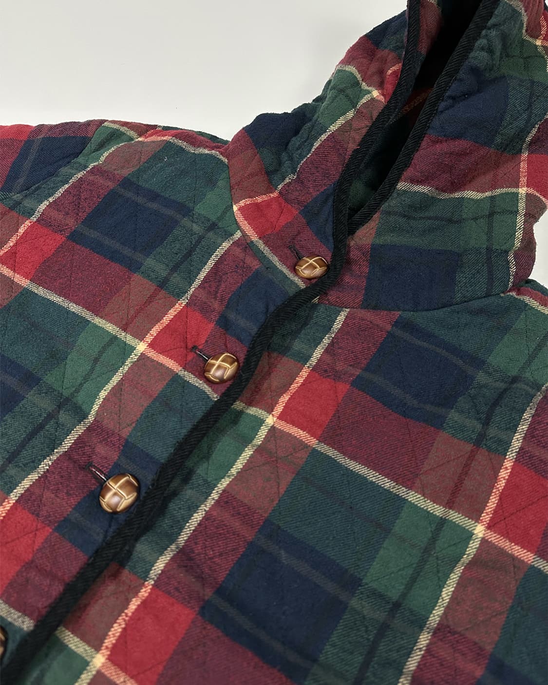 빈티지 체크 코튼 후드 점퍼 상품이미지3