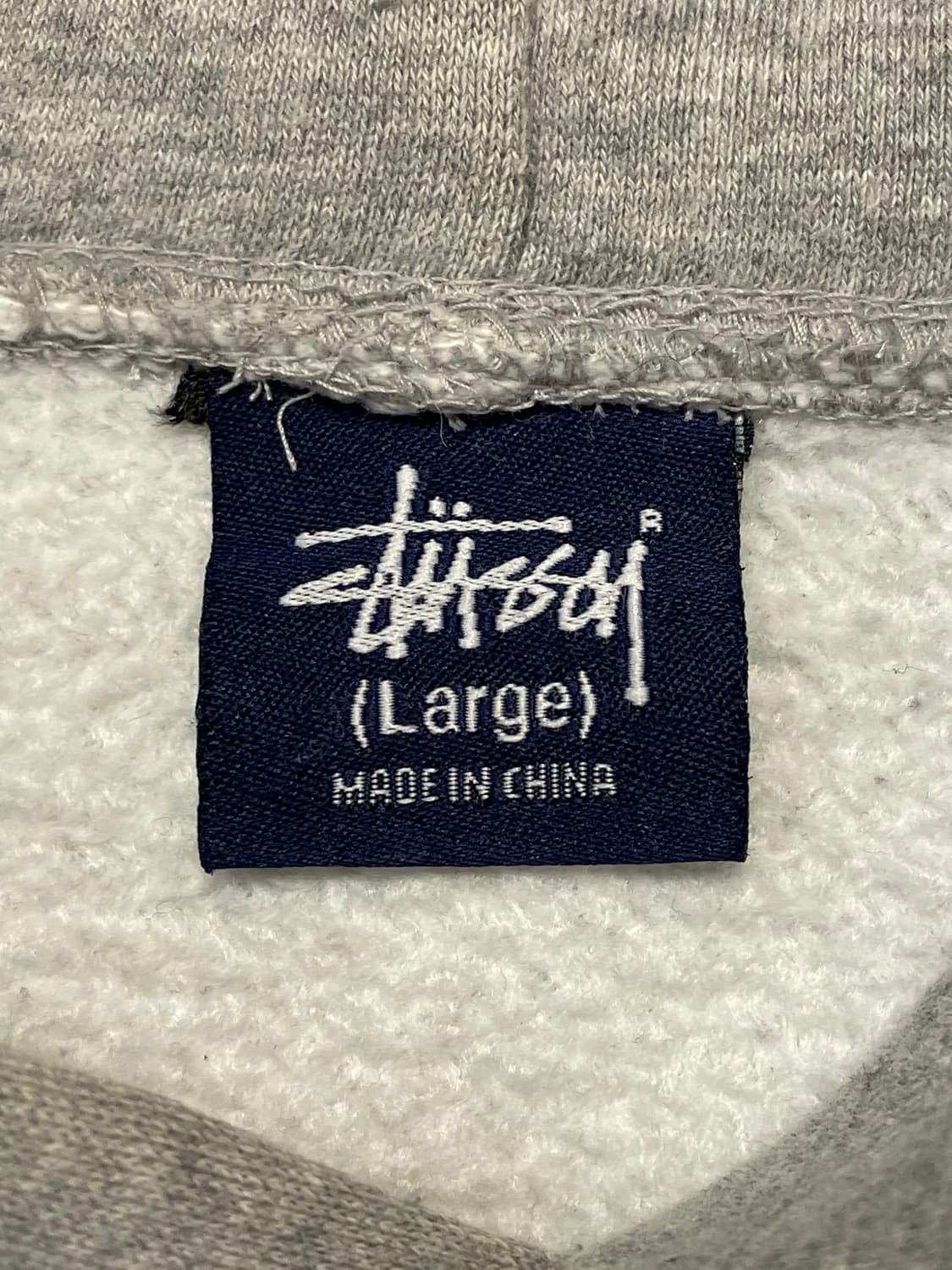 스투시 로고 그레이 후드티 상품이미지6