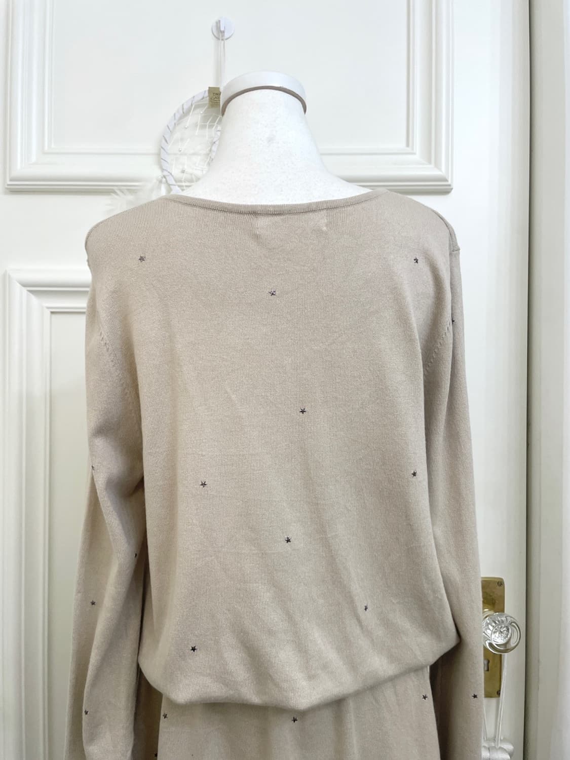 beige star point waist shirring knit opc 상품이미지5