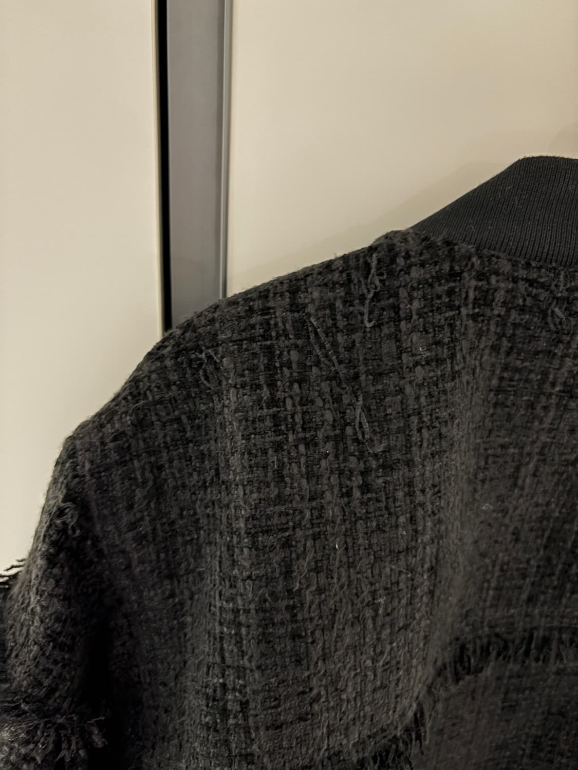 경 Gyeong 트위드 봄버자켓 블랙 상품이미지8