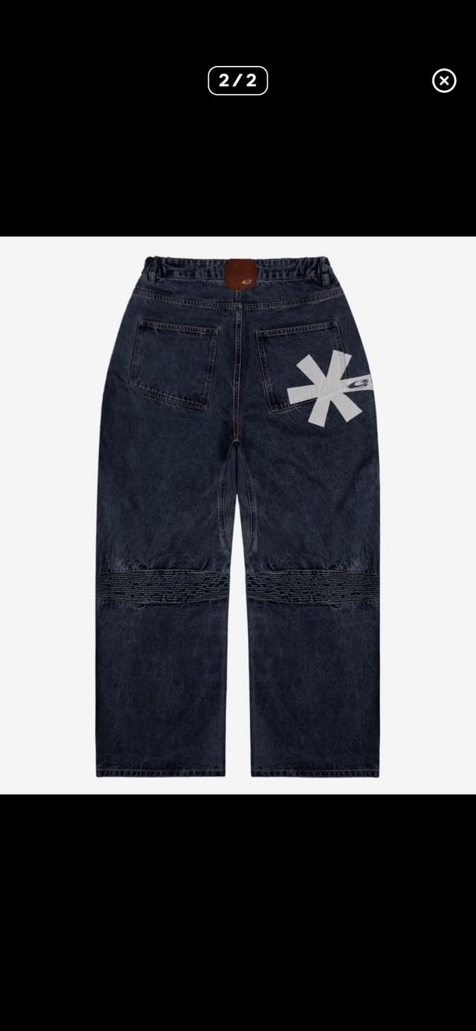 [M] GLACK 니캡 바이커 데님팬츠  상품이미지2