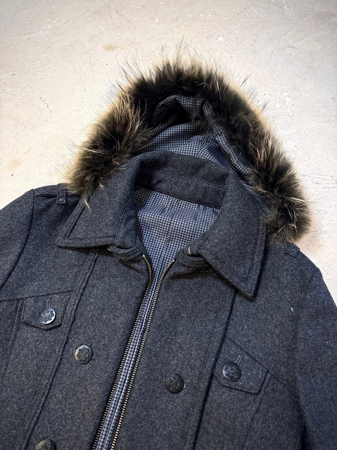 PPFM - Grey Wool Double button Jacket  상품이미지6