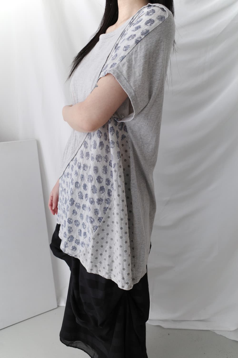 dot flower patch half T 상품이미지7