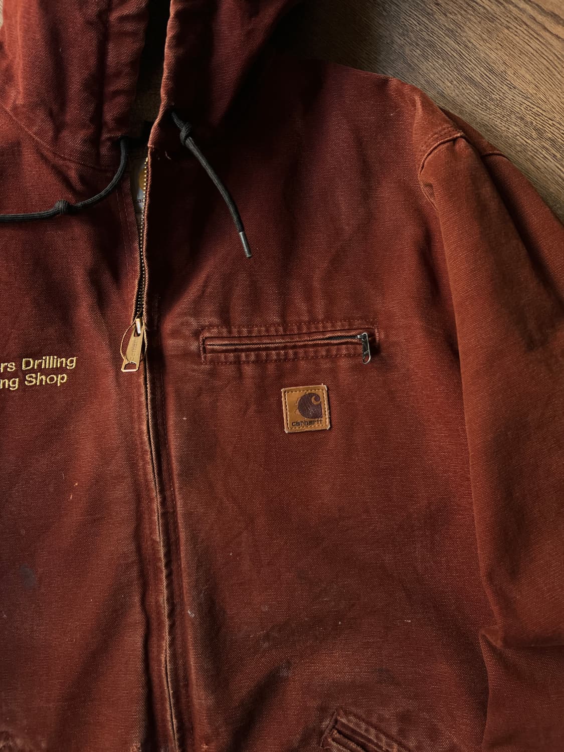 [L]칼하트 J141 CLY 클레이 레드 시에라 후드 자켓 상품이미지4