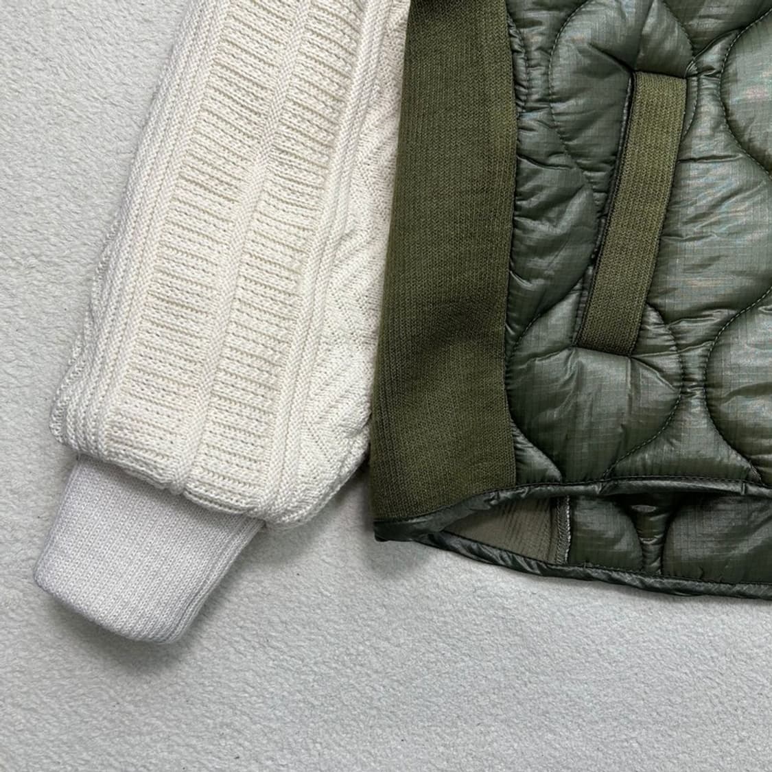 BREATHE 케이블 니트 소매 패딩 자켓 F 상품이미지2
