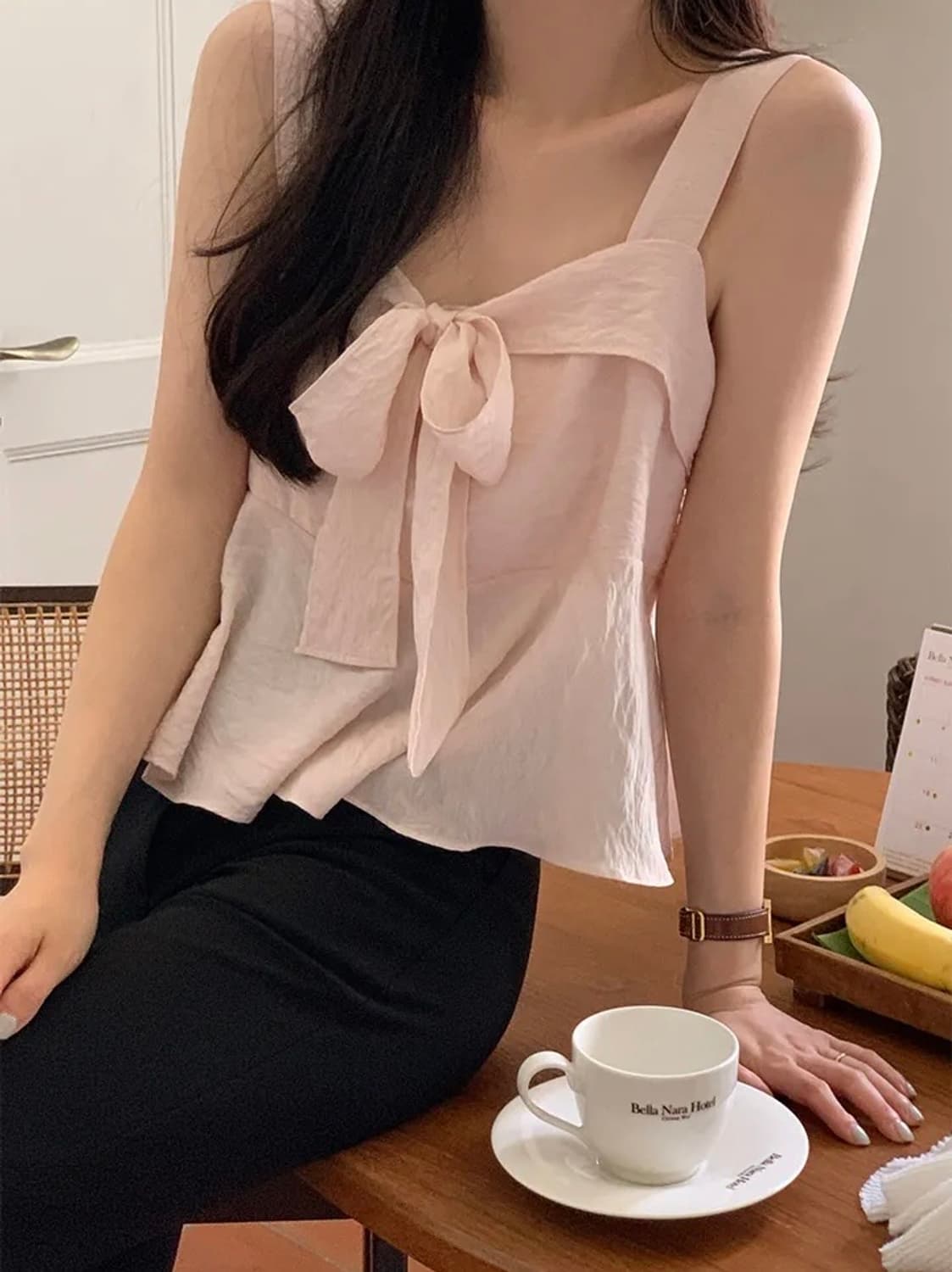 리본 슬리브리스 새상품 상품이미지6
