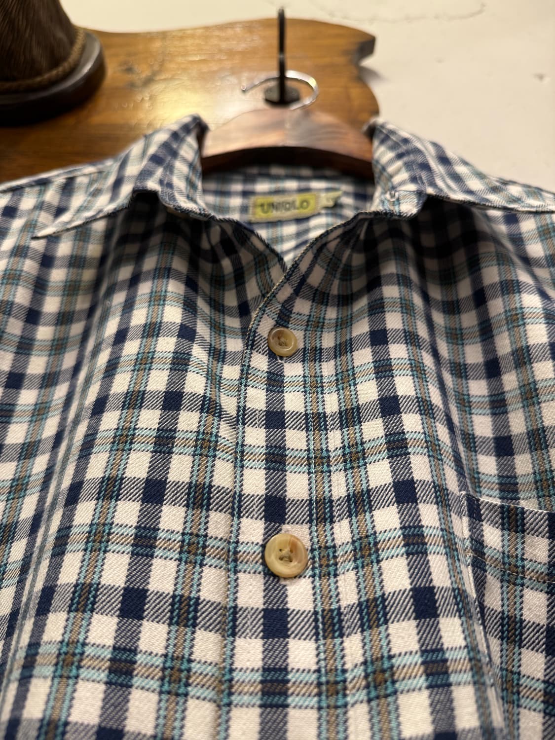 (L) OLD UNIQLO 유니클로 Vintage Check Shirt 상품이미지4