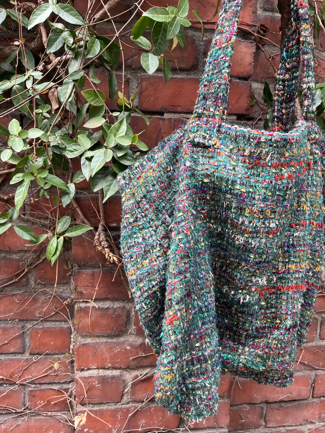 히피 에스닉 뜨개질 토트백 상품이미지4