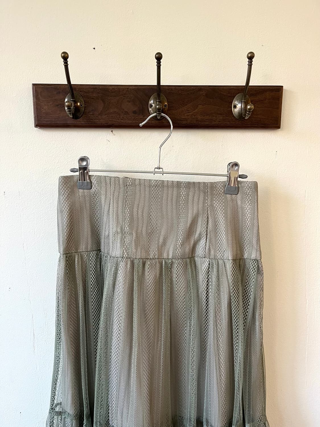 Rirandture 레이어드 민트 롱스커트 상품이미지3