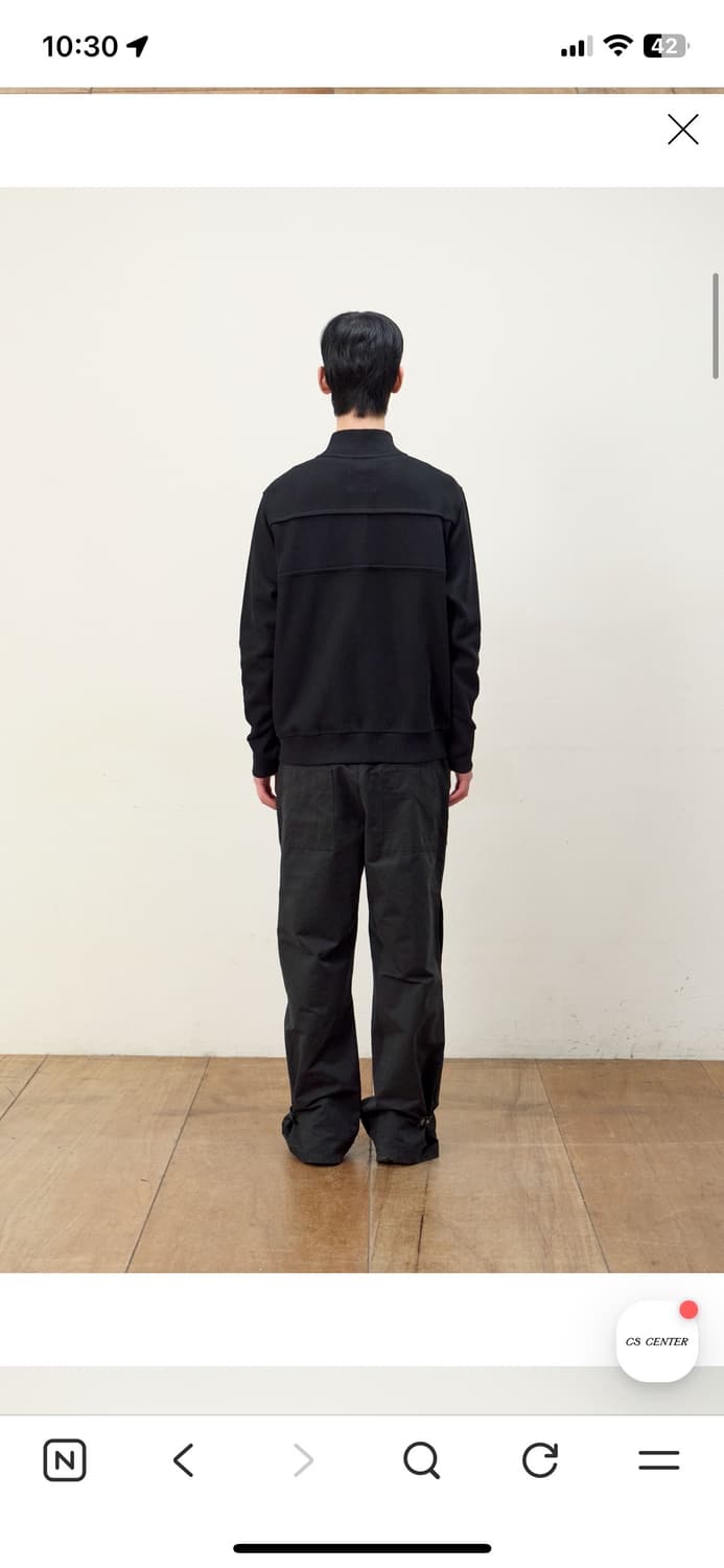 PANNEL KNIT ZIP UP (BLACK) 상품이미지2