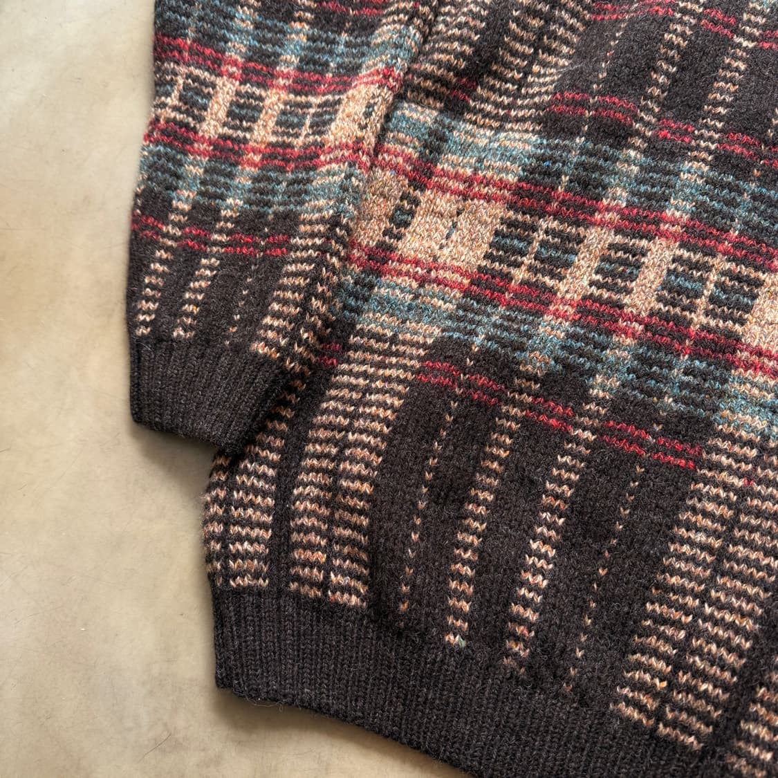 엘엘빈 체크 패턴 스웨터 뉴질랜드 울 스코틀랜드 제작 L XL XXL 상품이미지2