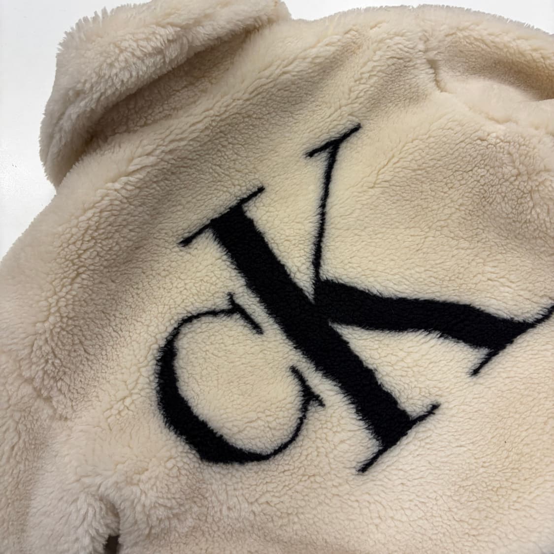 [XS] 캘빈클라인 CK 로고 뽀글이 자켓 아이보리 B593 상품이미지9