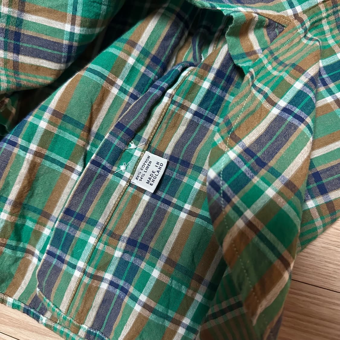 드레익스 린넨/코튼 원포켓 버튼 다운 셔츠 15(38) 상품이미지4