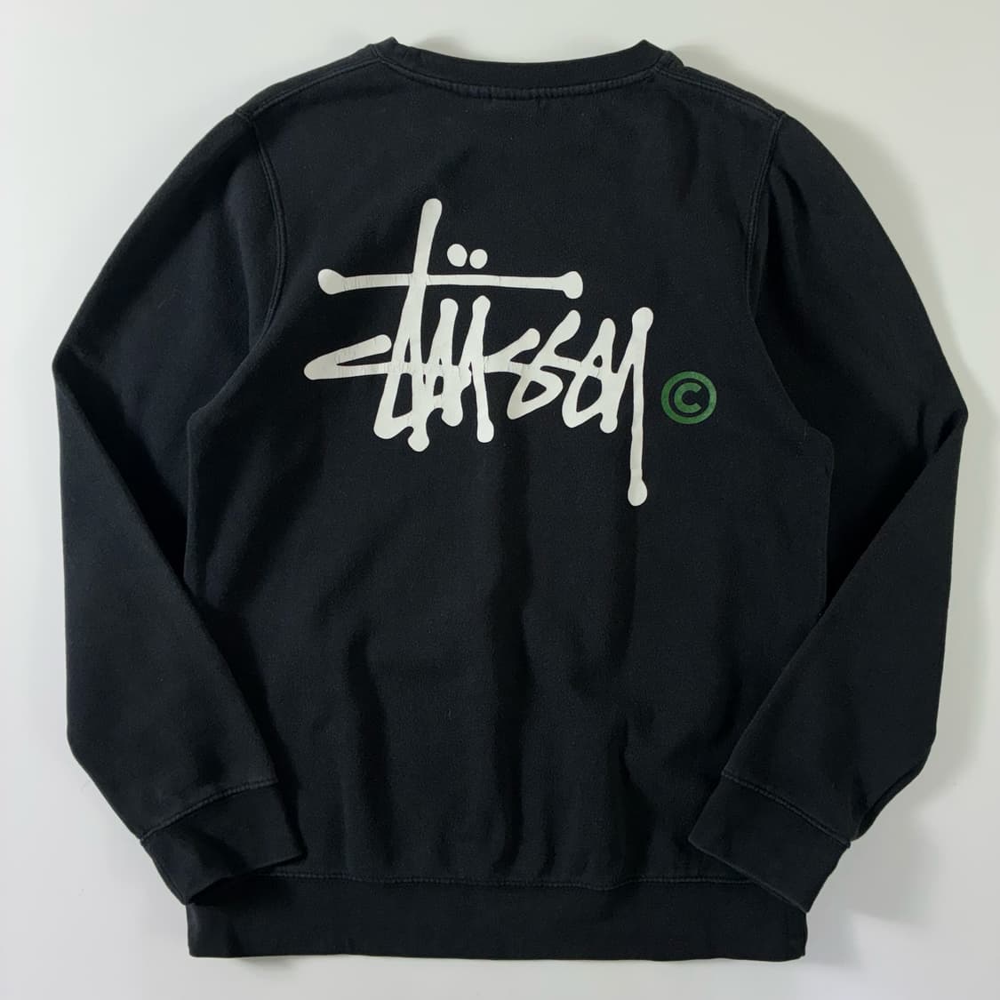Stussy  스투시 90,s 베이직 스톡로고 블랙 맨투맨  상품이미지1