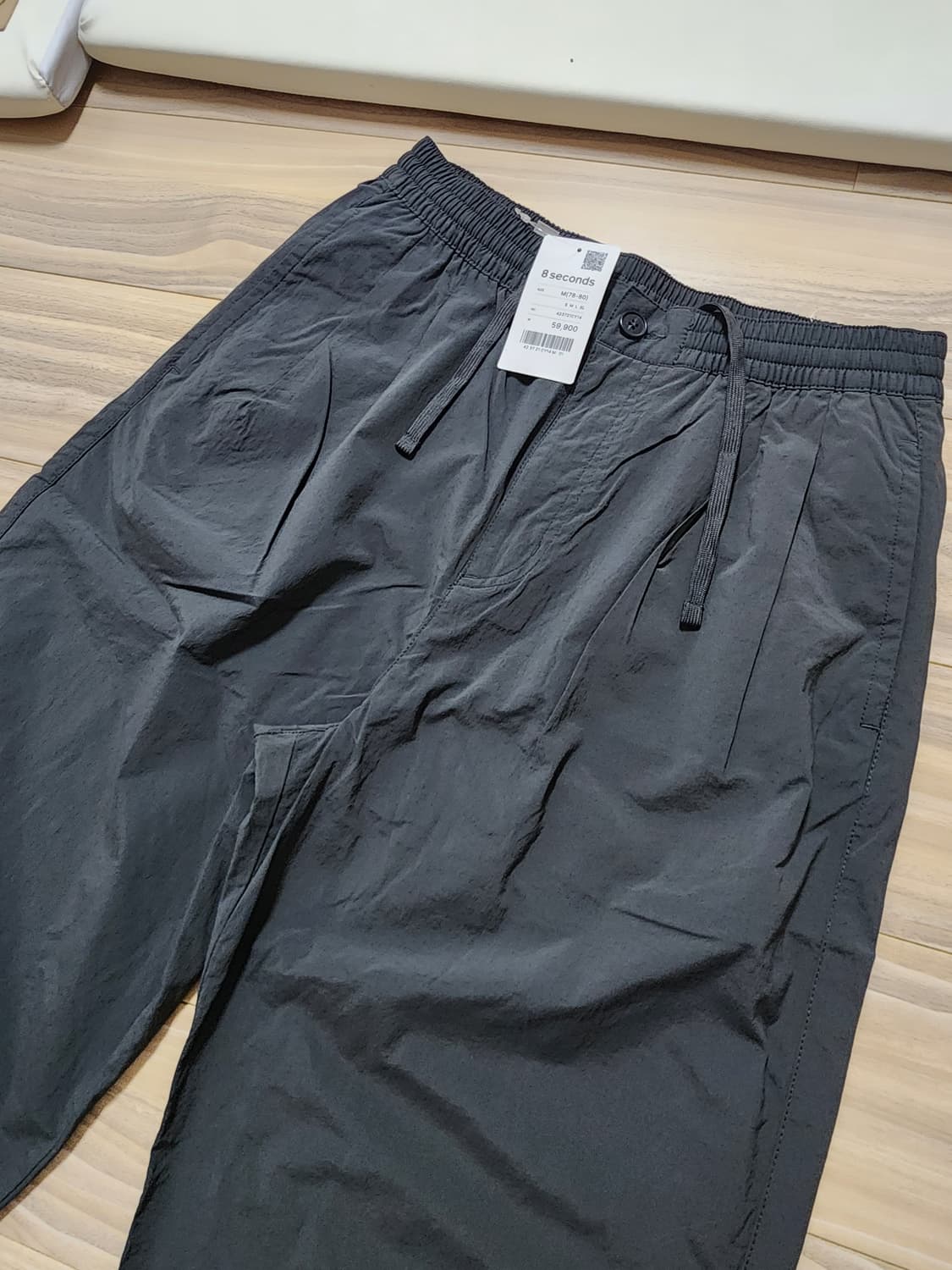 에잇세컨즈밑단스트링벌룬팬츠m사이즈차콜 상품이미지2