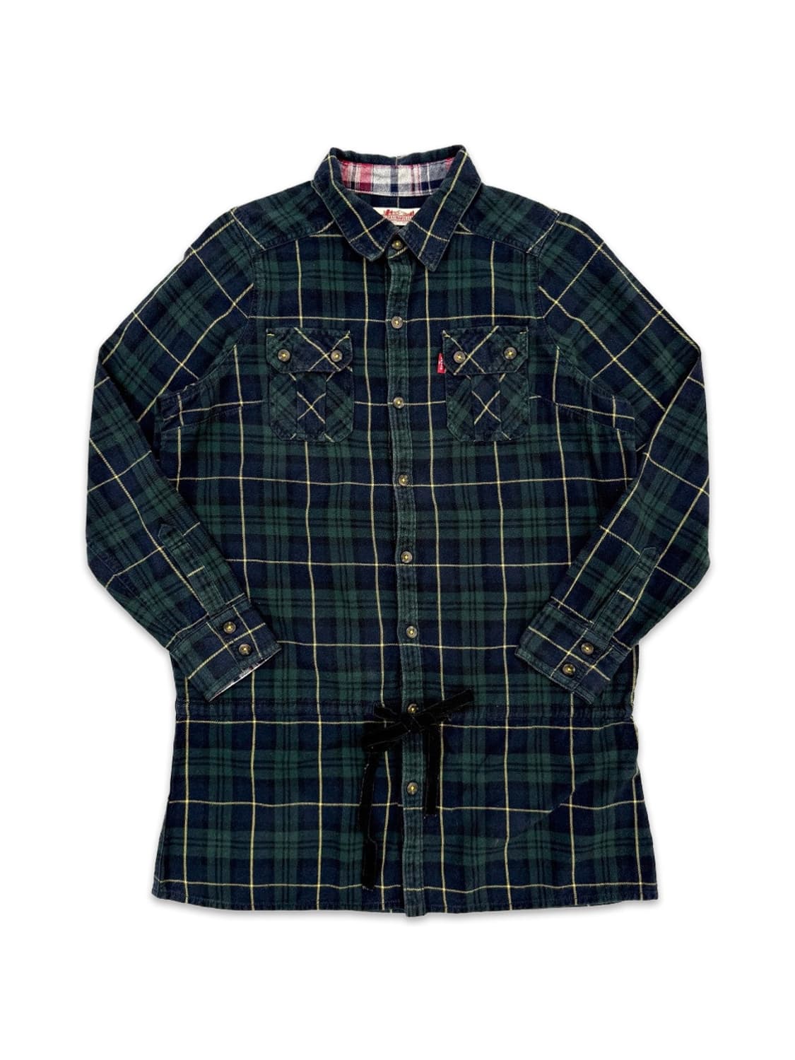 빈티지 리바이스 체크 셔츠 미니 원피스 상품이미지1