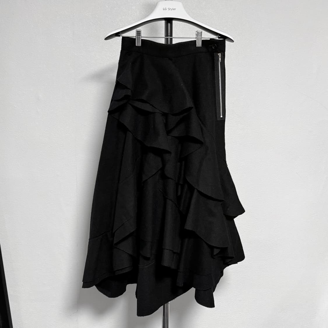 23aw 타오 꼼데가르송 프릴 블랙 울 스커트 m 상품이미지2