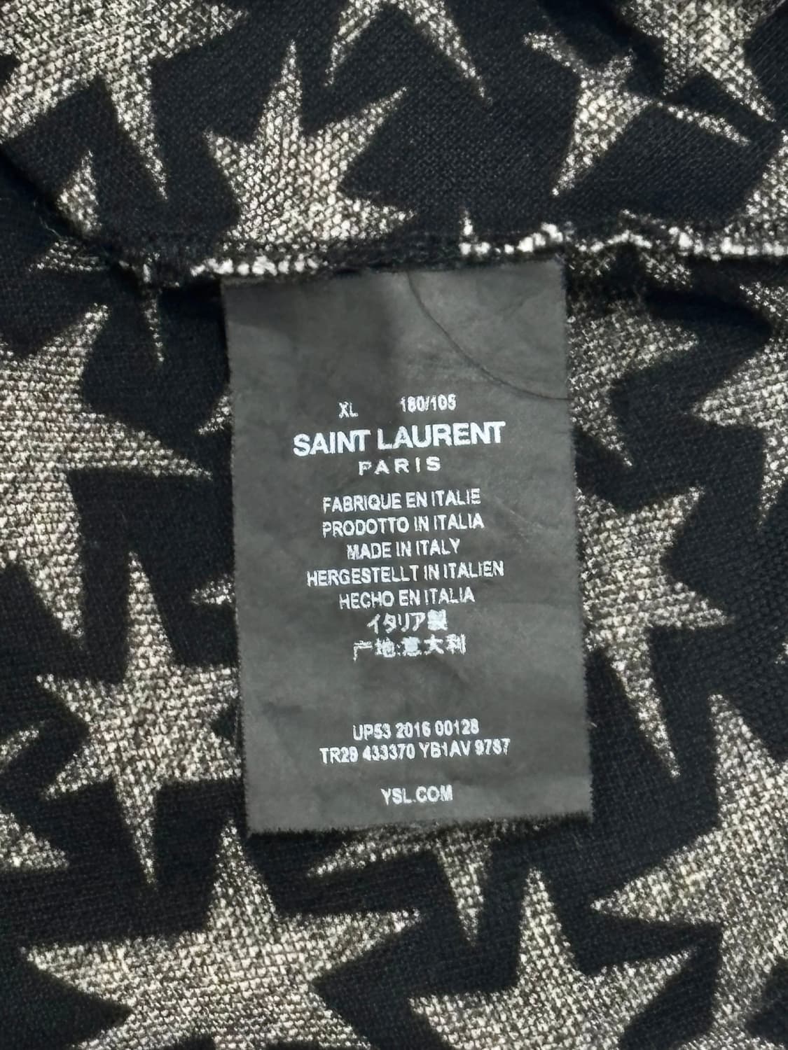 saint laurent T-shirt 생로랑 패턴 카라 반팔 티셔츠 상품이미지4
