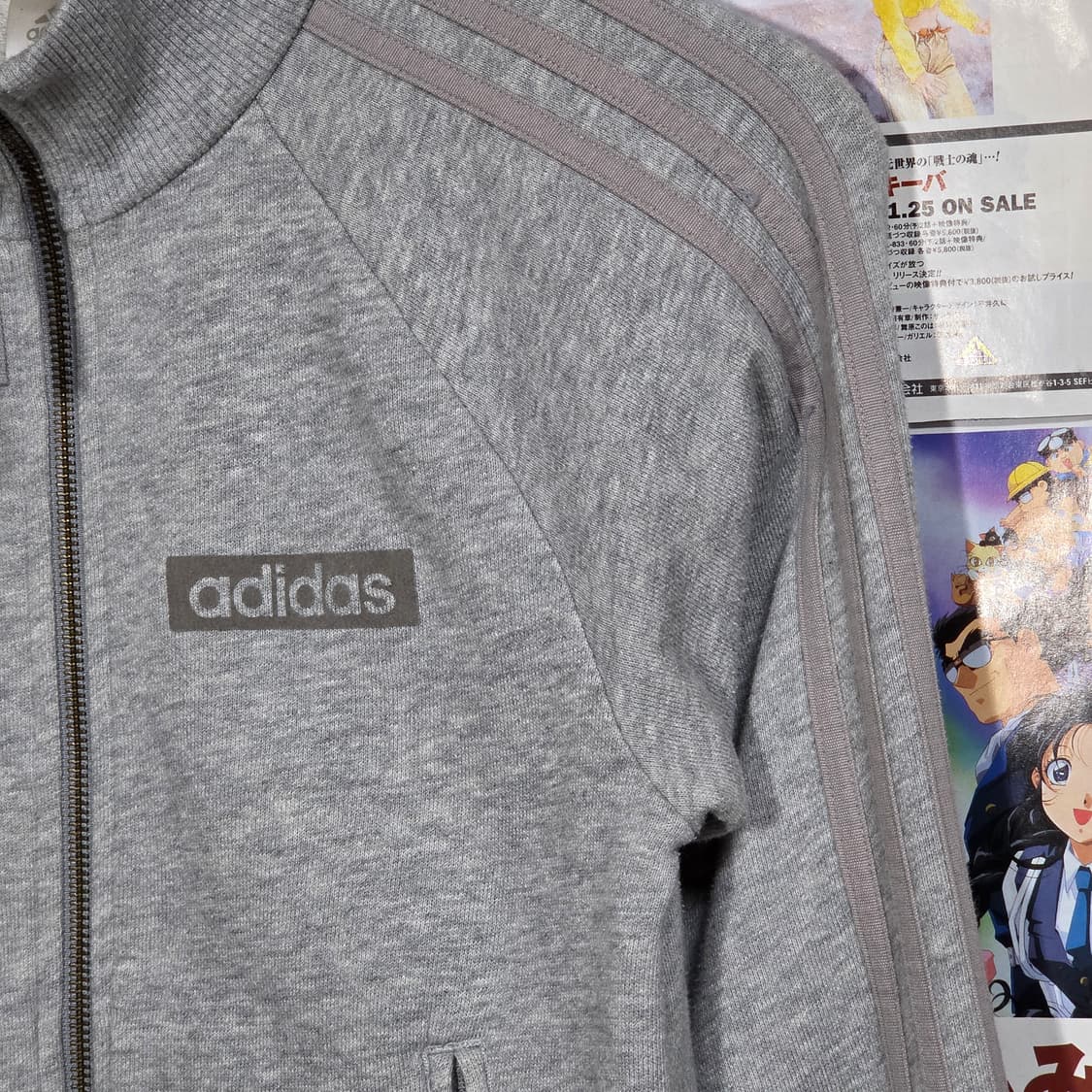 아디다스 그레이 슬림핏 코튼 집업 상품이미지4