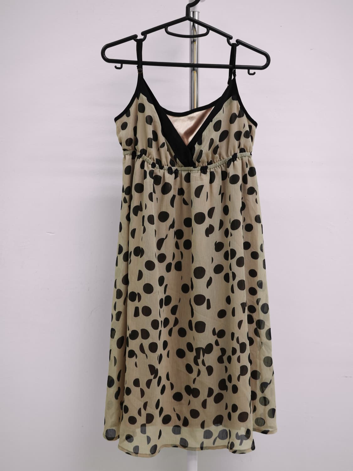 빈티지 베이지 도트 원피스 상품이미지2