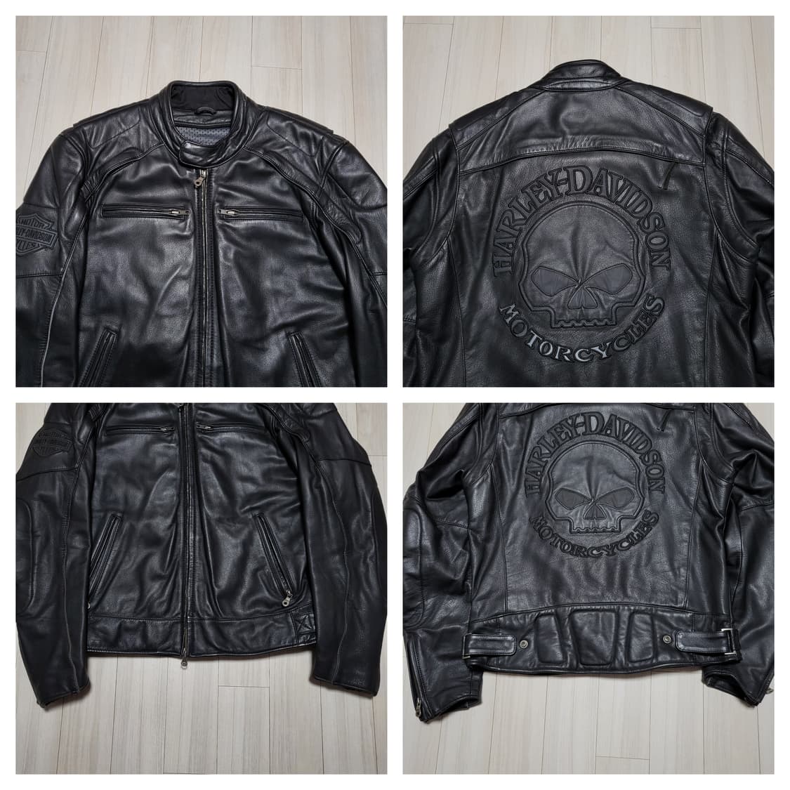 (m) 할리데이비슨 스컬 가죽자켓 할리데이비슨 라이더자켓 상품이미지5