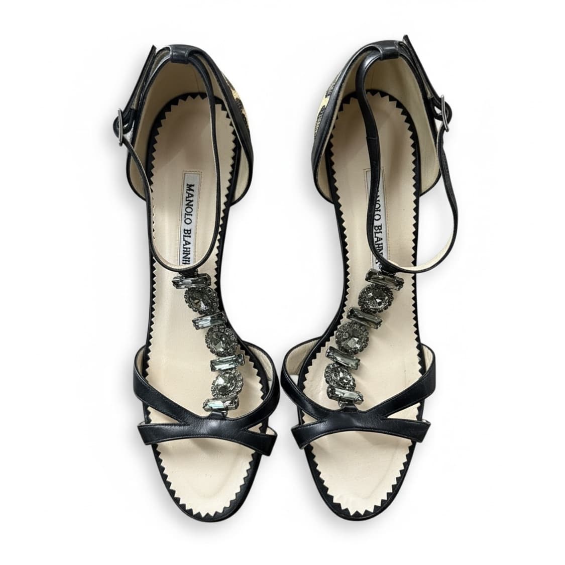 마놀로 블라닉 블랙 크리스탈 샌들 39 상품이미지1