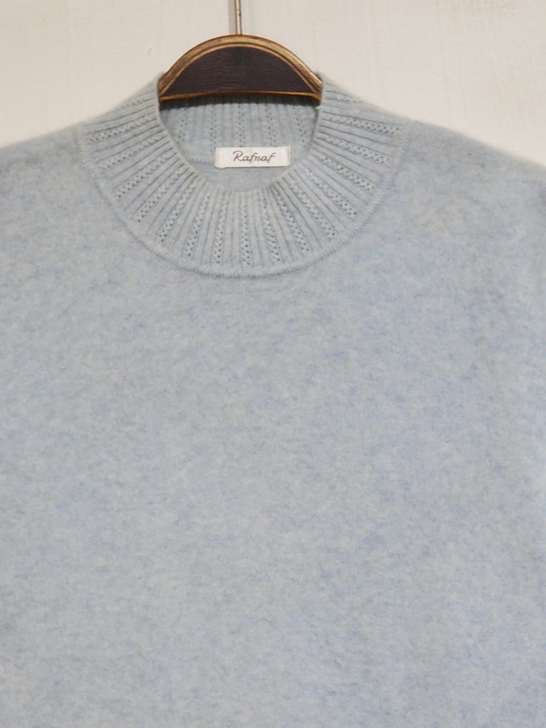 (M) 반폴라 캐시미어 니트 하늘색 반목 스웨터 캐주얼  상품이미지2