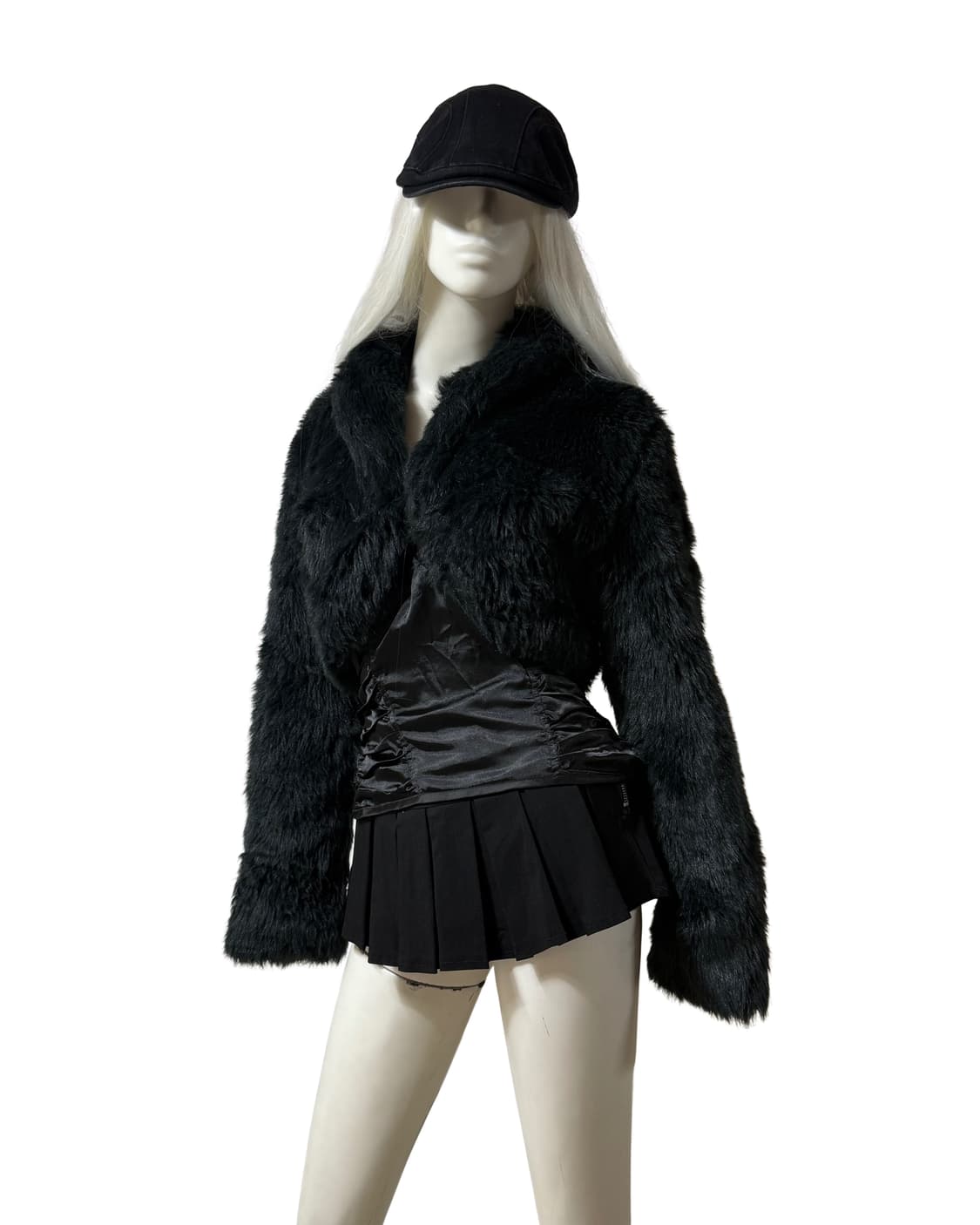 Algonquinz 갸루펑크 페이크 퍼 숏 자켓 상품이미지3