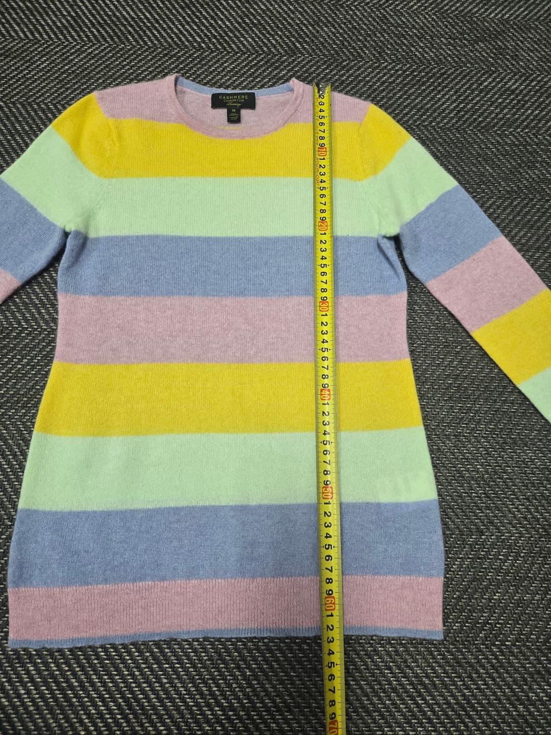 차터클럽 캐시미어100%니트 스트라이프 패턴 니트티 상품이미지7