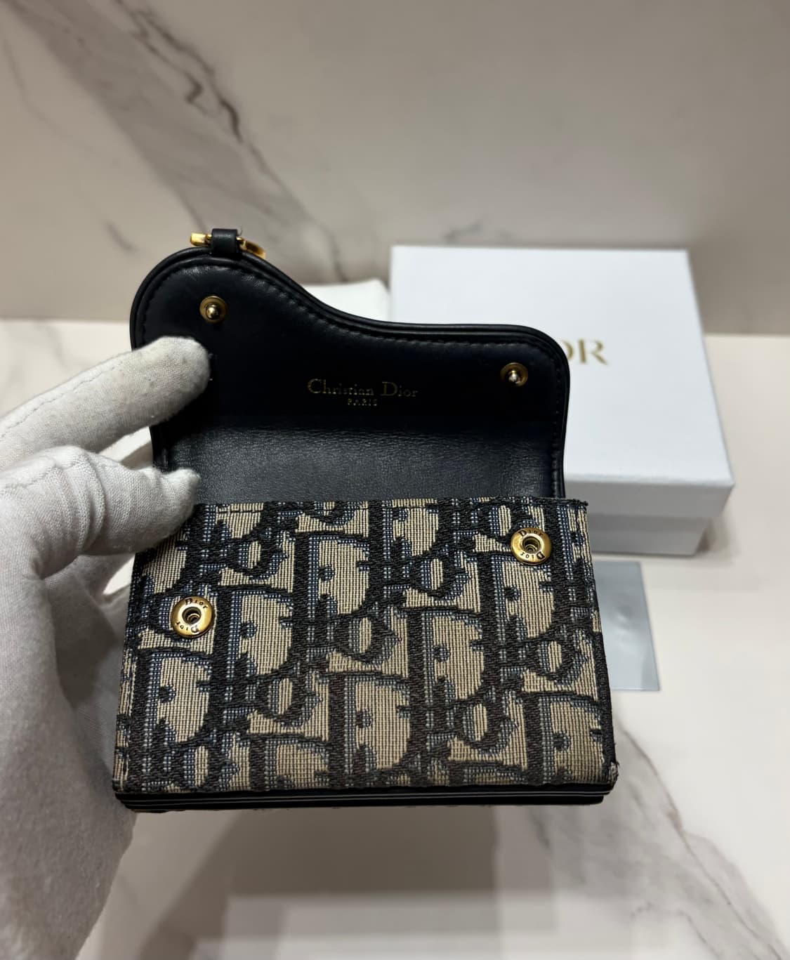 [정품] 디올 오블리크 새들 아코디언 카드지갑 상품이미지3