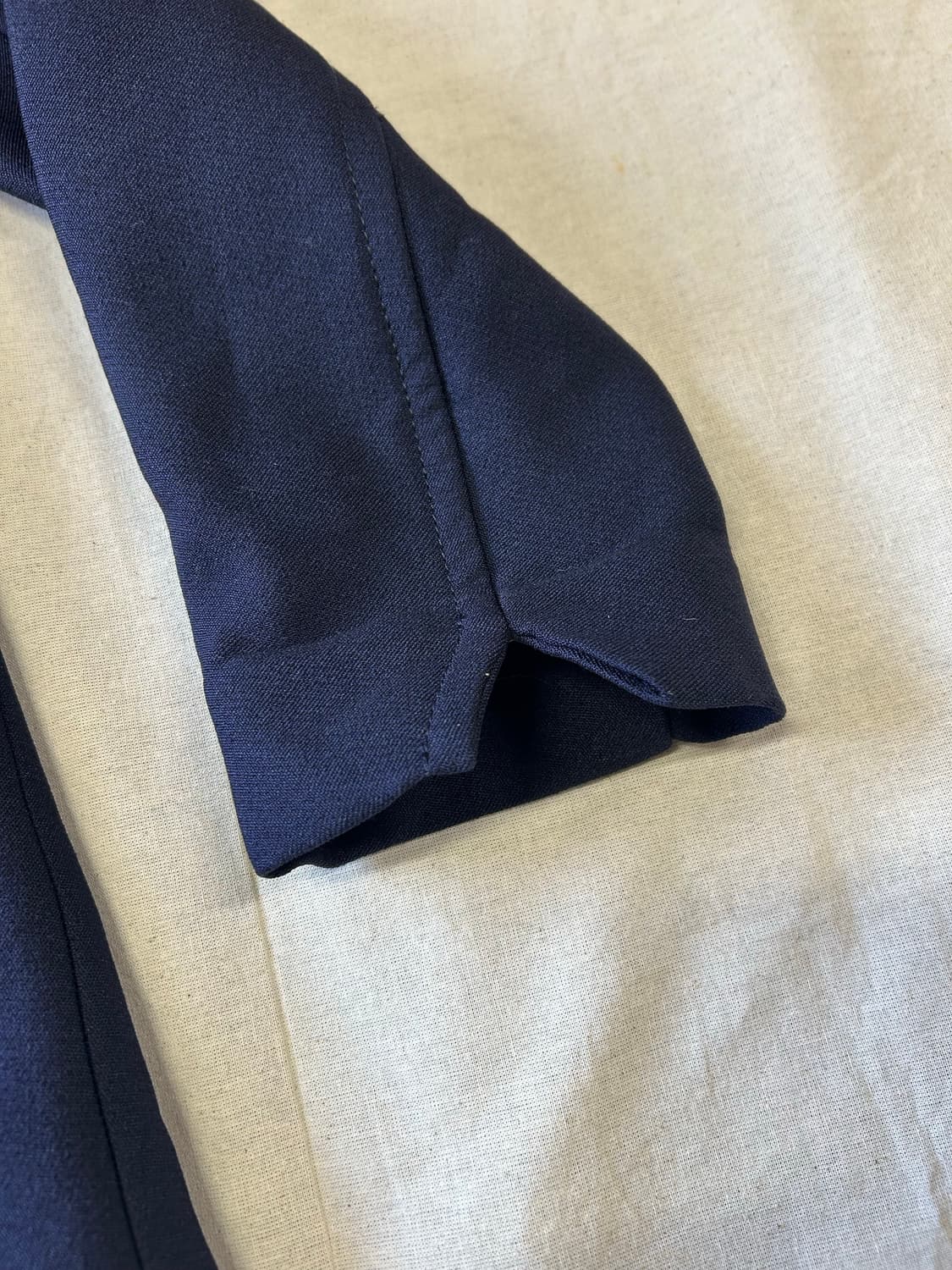 네이비 배색 저지 아우터 코트 상품이미지9