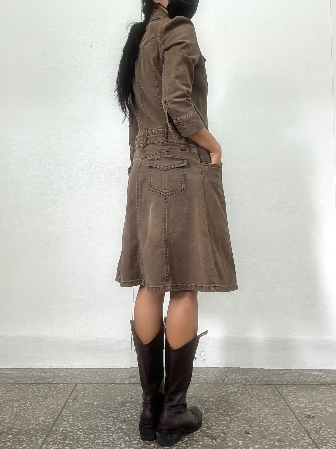 웨스턴 데님 원피스 상품이미지5