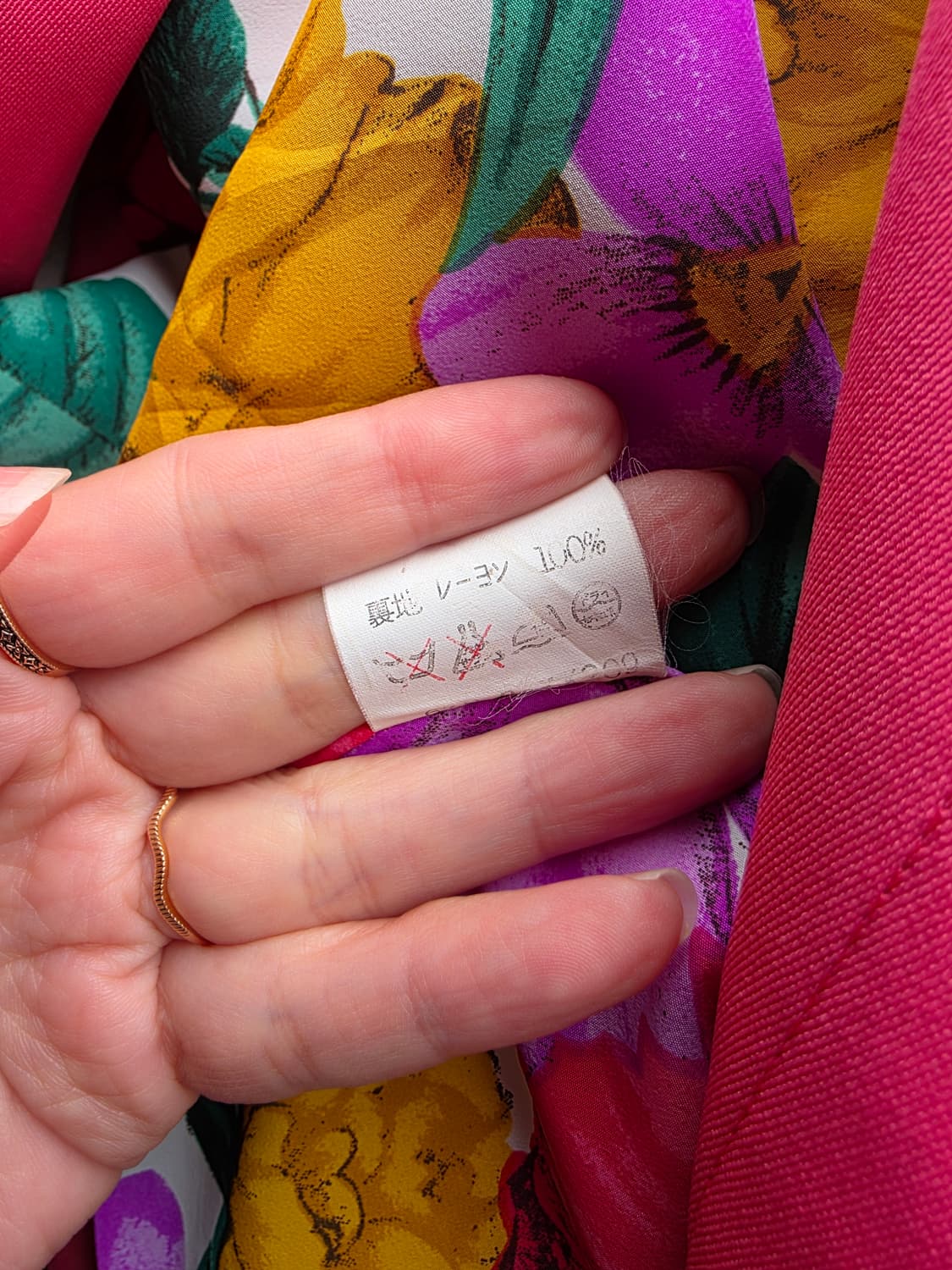 핑크 금장 버튼 원 후크 노카라 자켓 상품이미지6