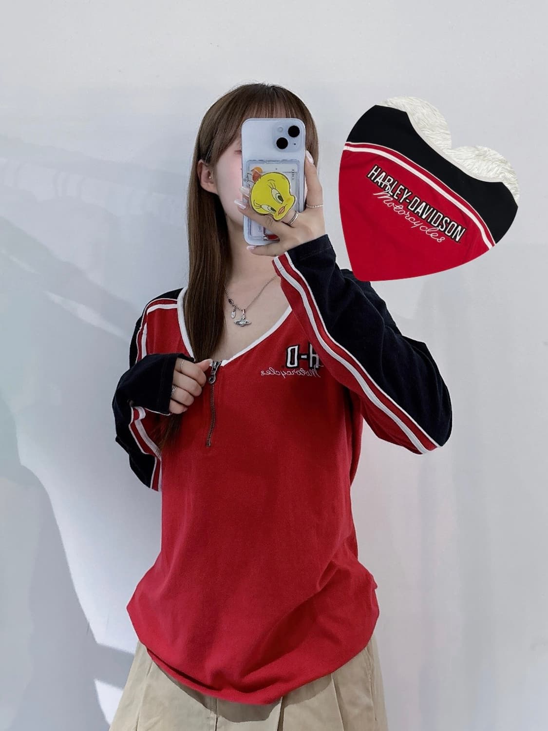 할리데이빈슨 반집업 롱슬리브 상품이미지1