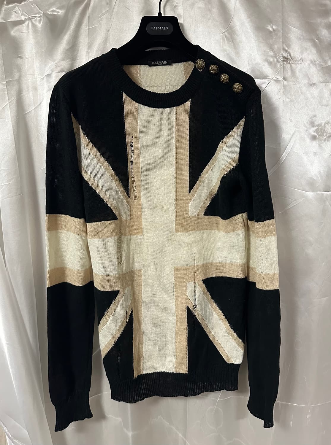 발망 디스트레스드 유니온잭 니트 상품이미지1