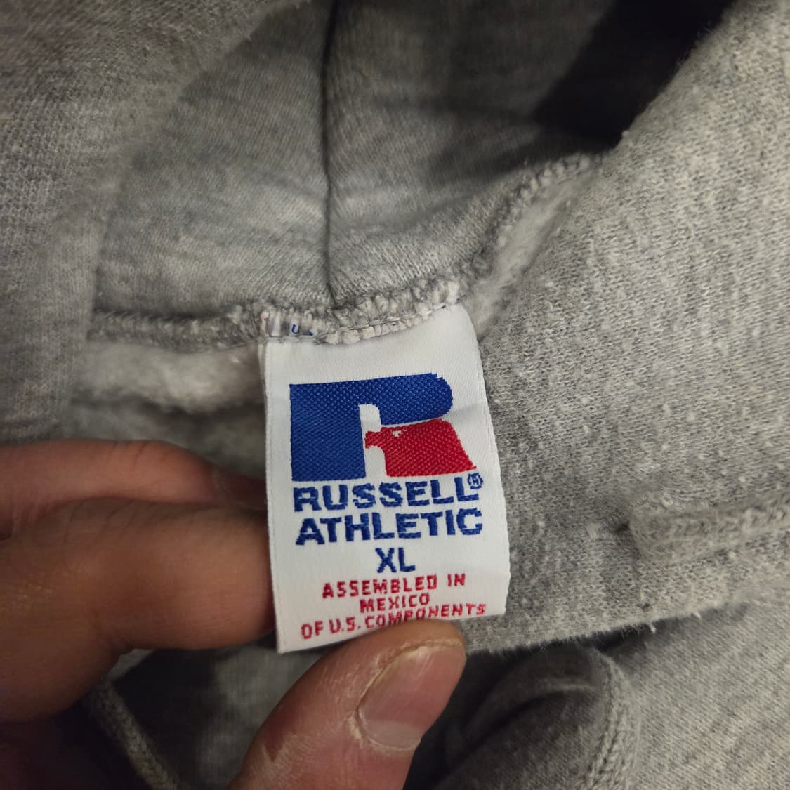 90s 빈티지 러셀 후드 그레이 xl 상품이미지5