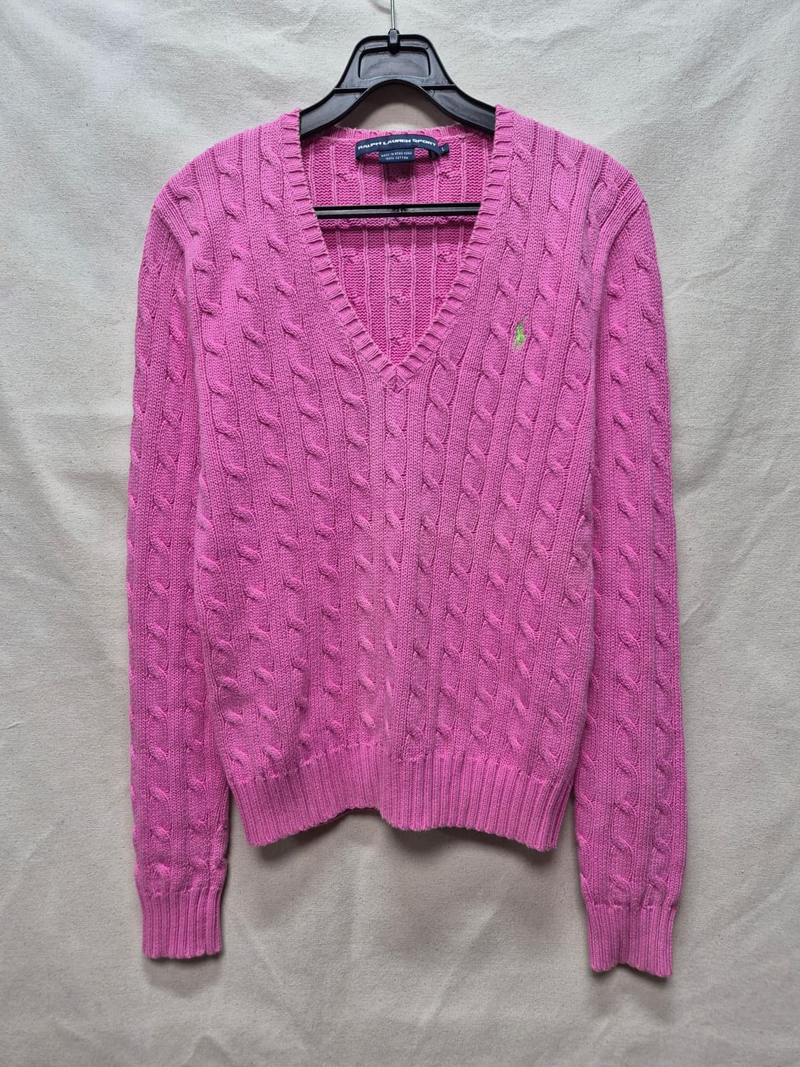 폴로 브이넥 꽈배기 니트 상품이미지1